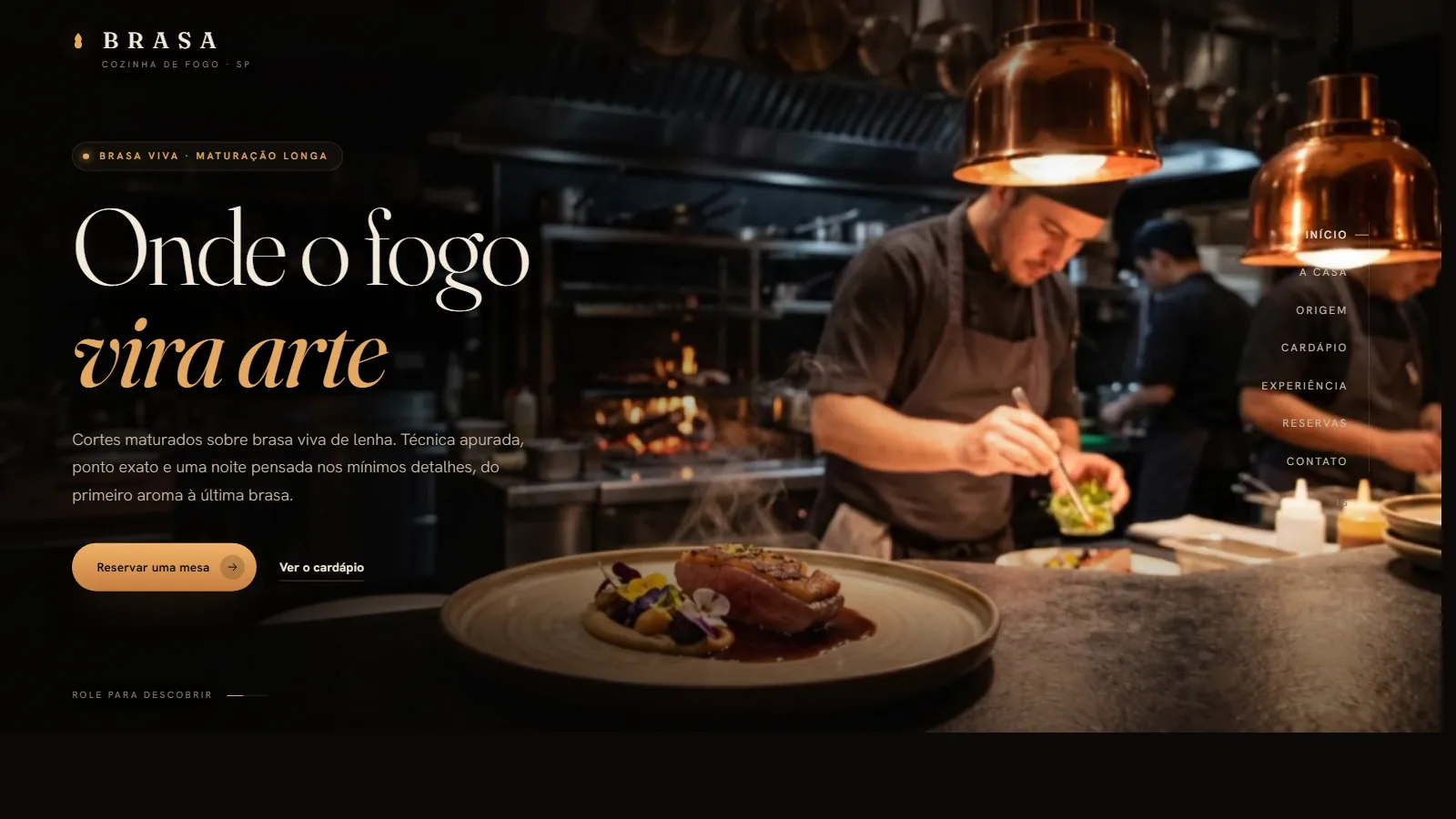 BRASA · Restaurante de Cozinha de Fogo