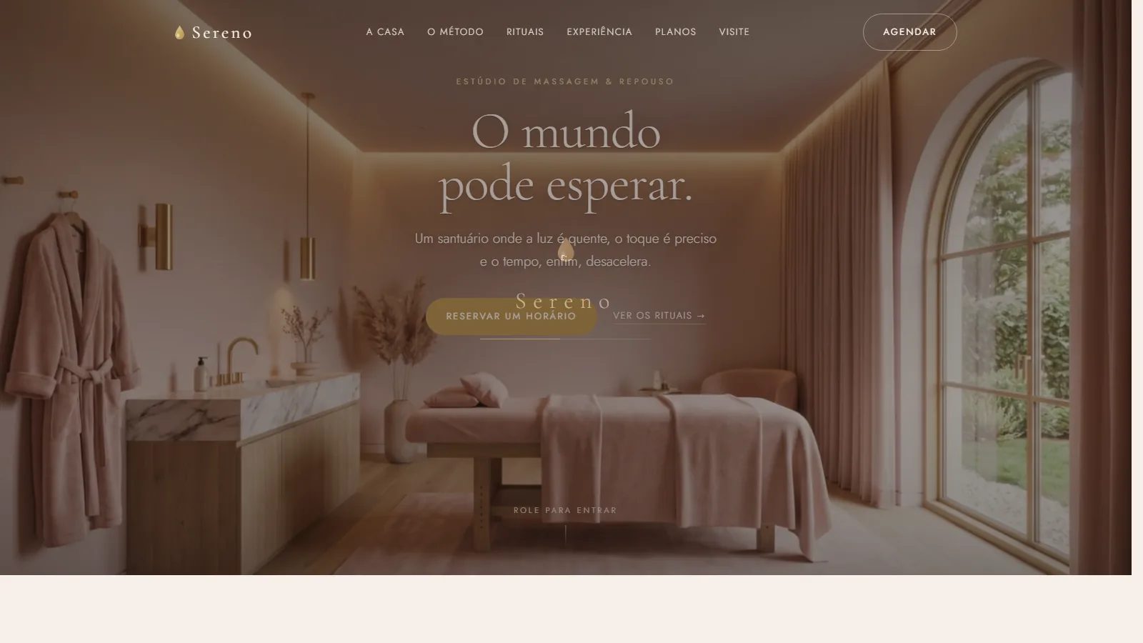 Sereno · Estúdio de Massagem & Repouso